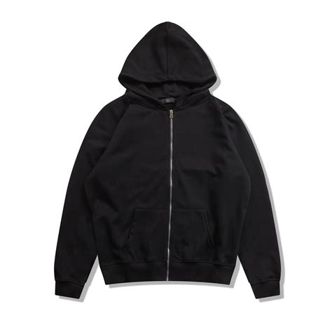 oversized black hoodie zip up